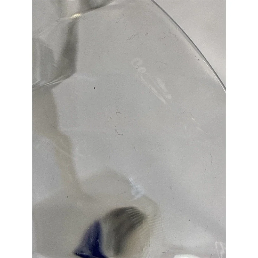 Crystal Clear Studios Valerie 4 Wine Glasses & Stopper Optic Swirl Frosted 1990s